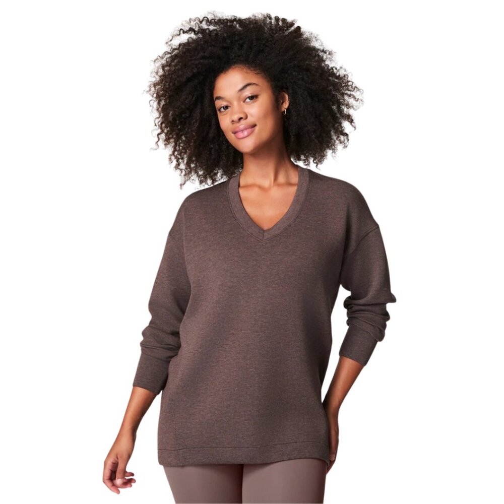 Spanx Airessential Heather Smoke Airessentials Brushed V-Neck Tunic Size XS NWT